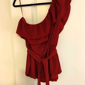 Anthropologie Maeve One Shoulder Shirt XL